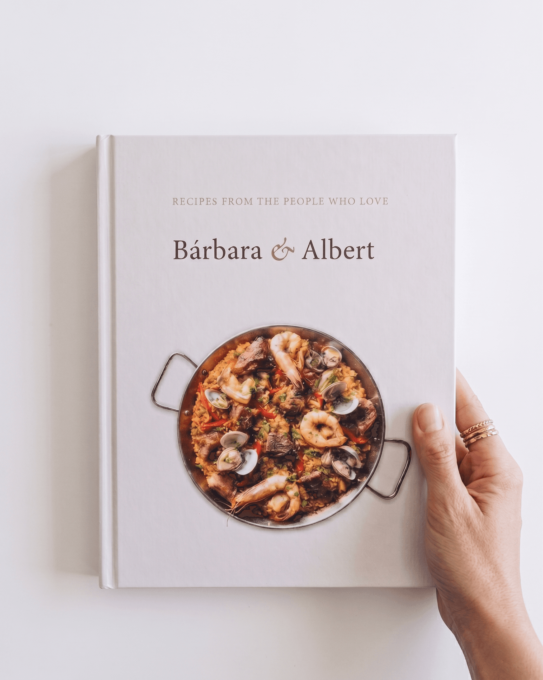 The finished hardcover cookbook