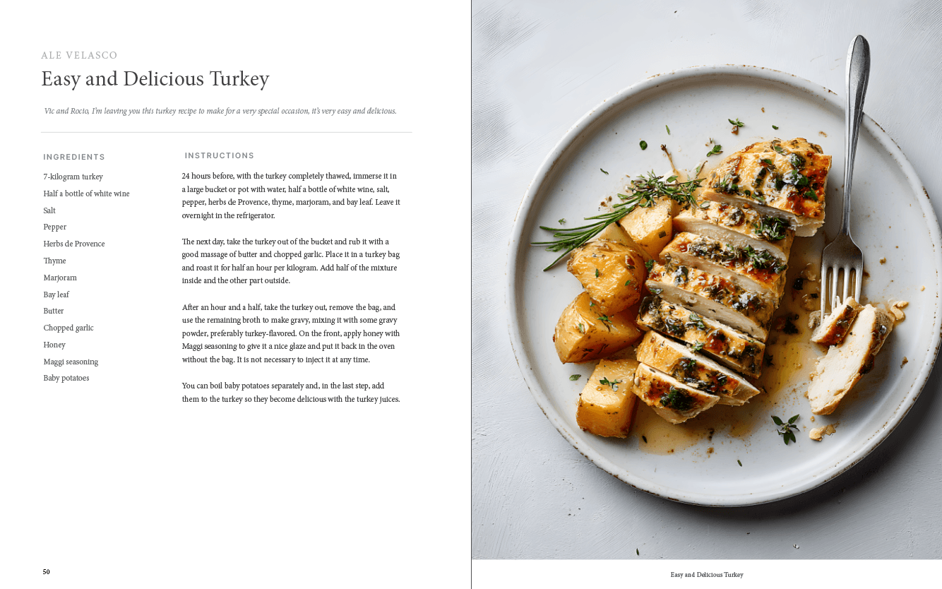Easy, Delicious Turkey, a recipe shared by Ale Velasco