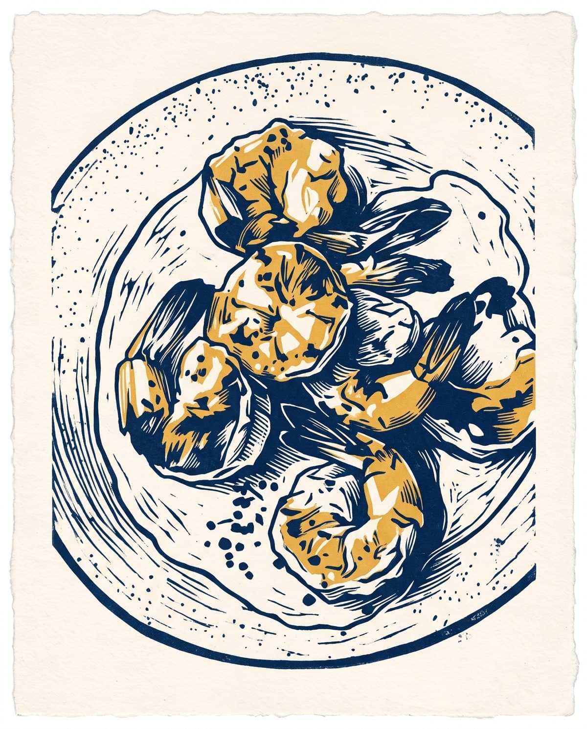 Becky's Famous Shrimp, drawn