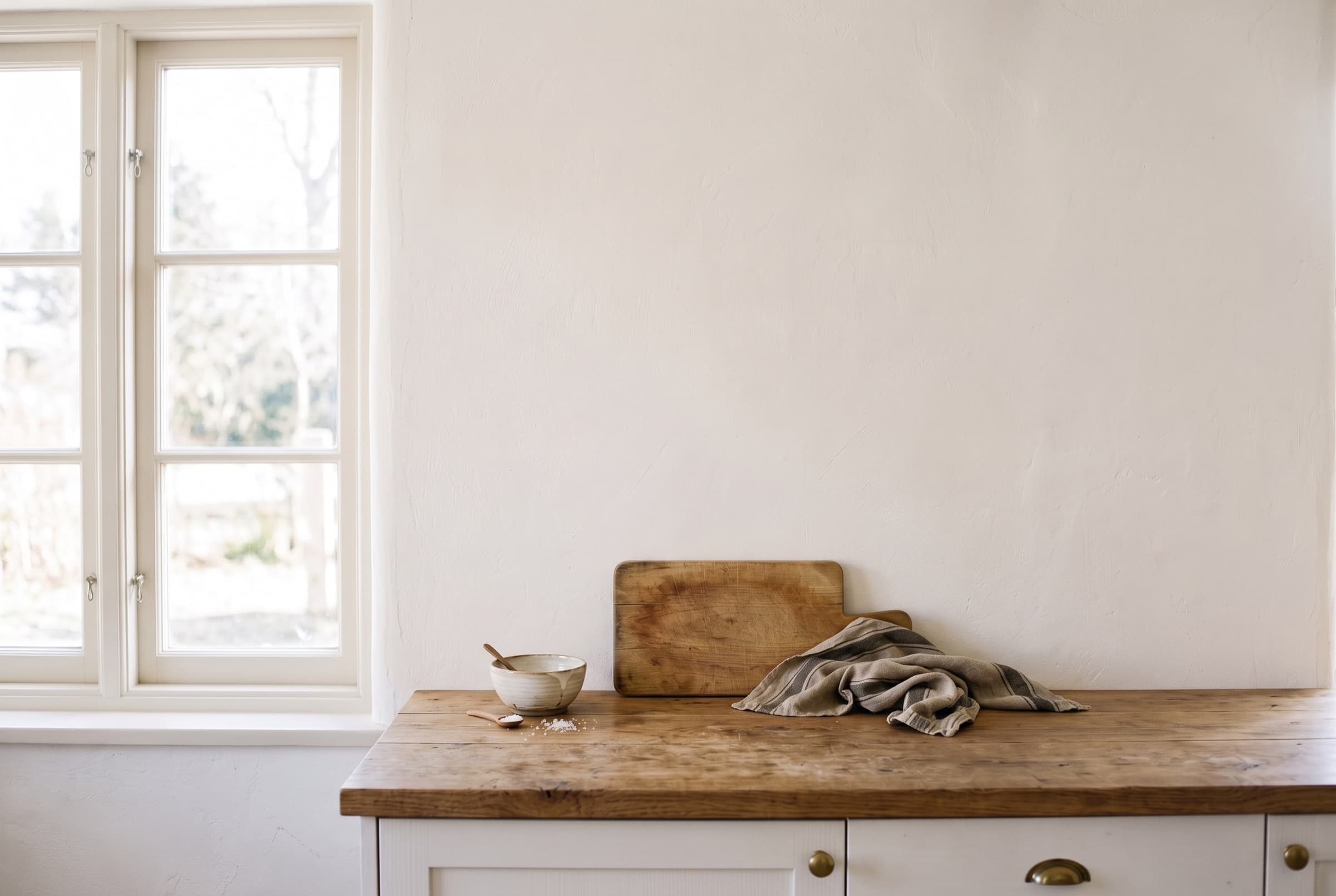 A kitchen wall above a counter